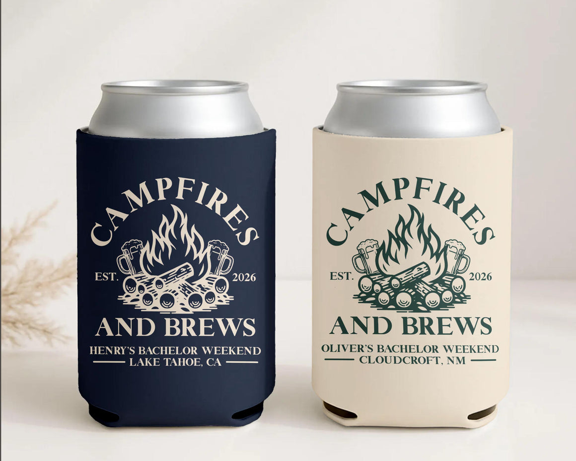 Campfires & Brews Can Cooler