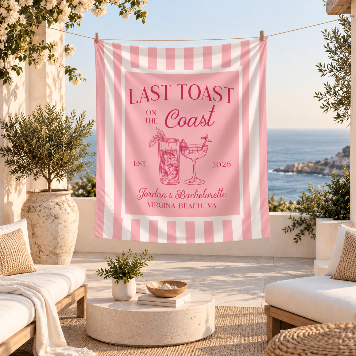 Last Toast on the Coast Bachelorette Banner