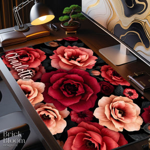 Moodly Florals Desk Mat | Personalized Mouse Pad