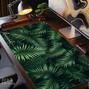 Palmscape Desk Mat | Personalized Tropical Botanical Mouse Pad