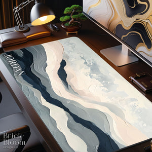 Tranquil Peaks Desk Mat | Personalized Abstract Mouse Pad