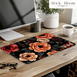 Moodly Florals Desk Mat | Personalized Mouse Pad