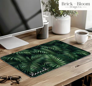 Palmscape Desk Mat | Personalized Tropical Botanical Mouse Pad