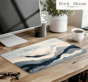 Tranquil Peaks Desk Mat | Personalized Abstract Mouse Pad