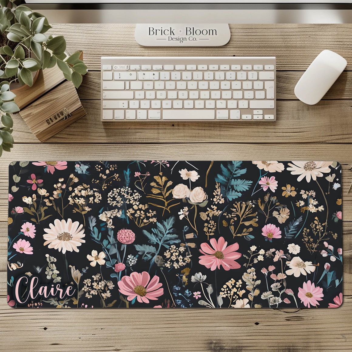 Enchanted Garden Desk Mat | Personalized Mouse Pad