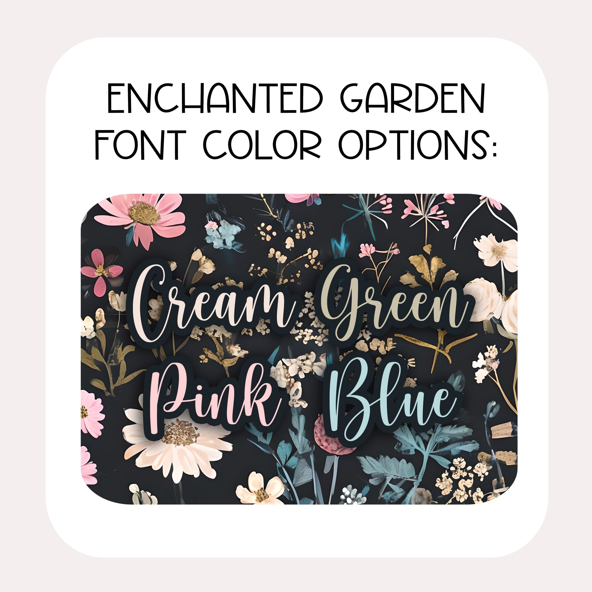 Enchanted Garden Desk Mat | Personalized Mouse Pad