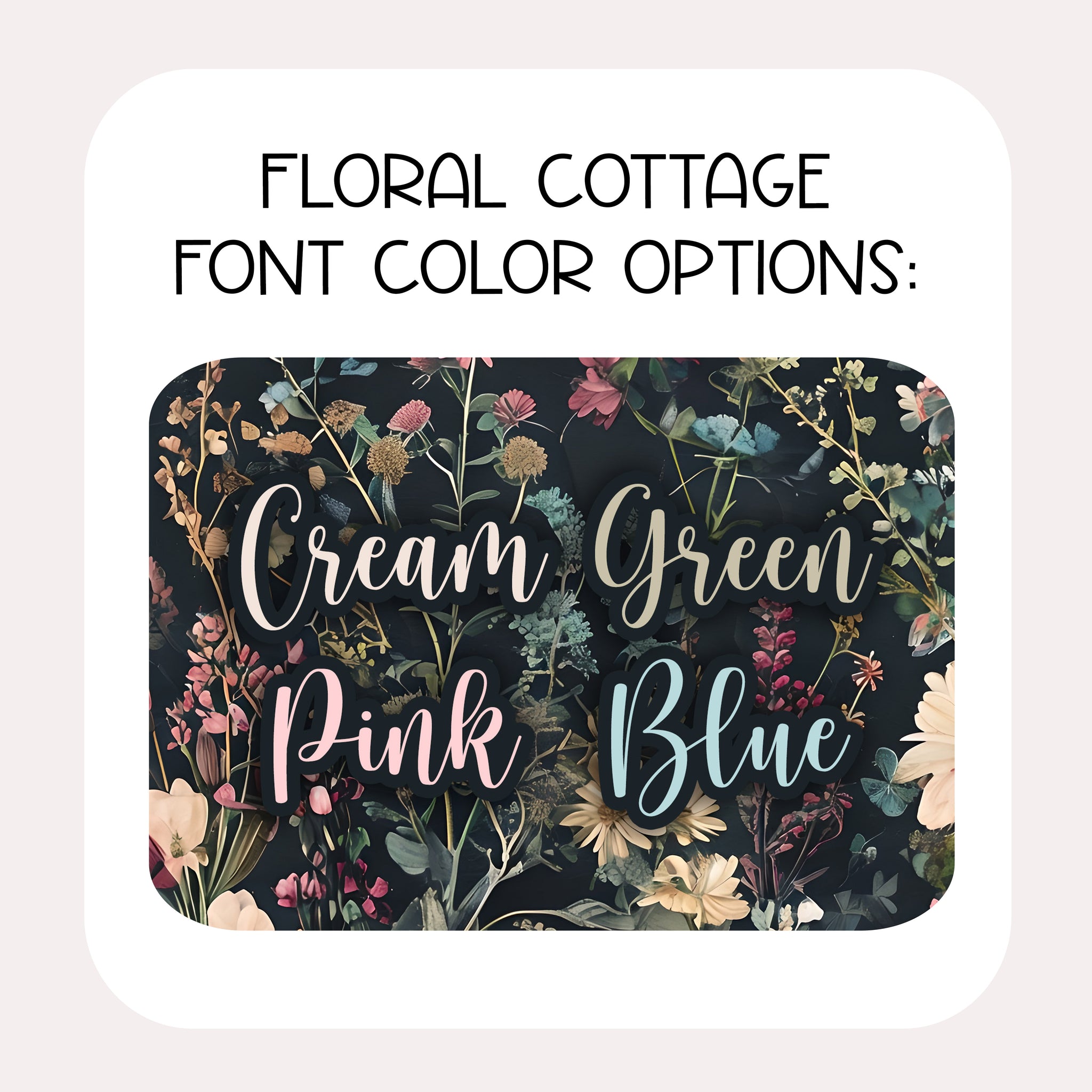 Floral Cottage Desk Mat | Personalized Mouse Pad