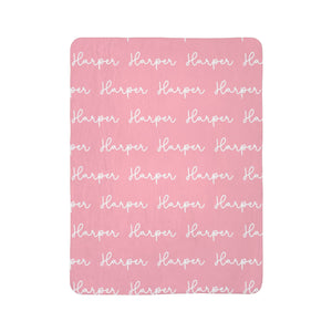 Name Blanket | Script Pretty in Pink