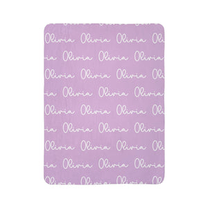 Name Blanket | Script Violet Vibes