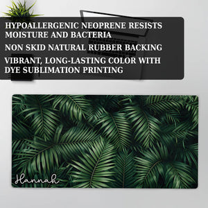 Palmscape Desk Mat | Personalized Tropical Botanical Mouse Pad