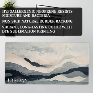 Tranquil Peaks Desk Mat | Personalized Abstract Mouse Pad
