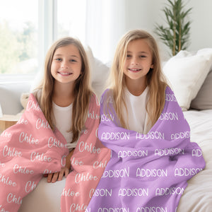 Name Blanket | Script Pretty in Pink