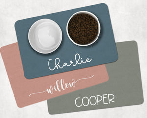 Boho Personalized Pet Food Placemat