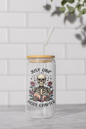 Just One More Chapter Skeleton Tumbler