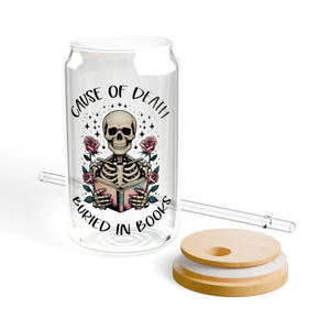 Buried in Books Skeleton Tumbler